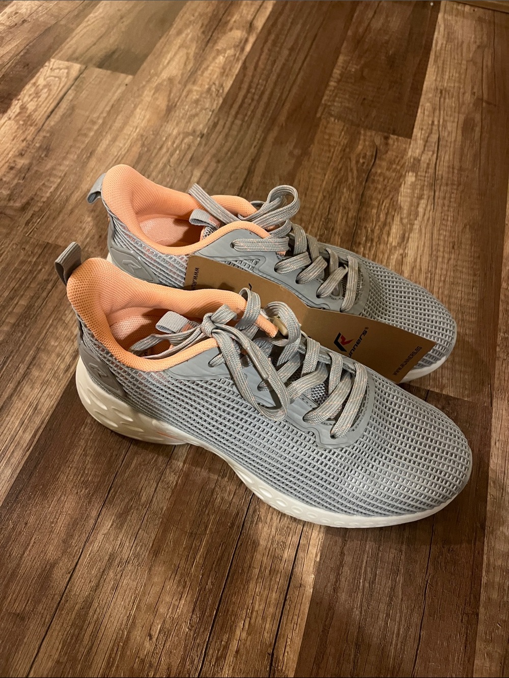 RuffWear Gray Mesh Sneakers with Peach Lining